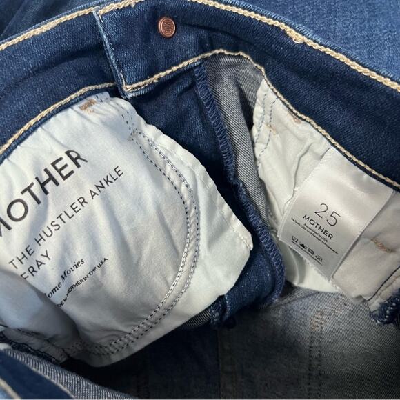 Mother The Hustler Ankle Fray Jeans in Home Movies Sz 25 - Picture 9 of 10